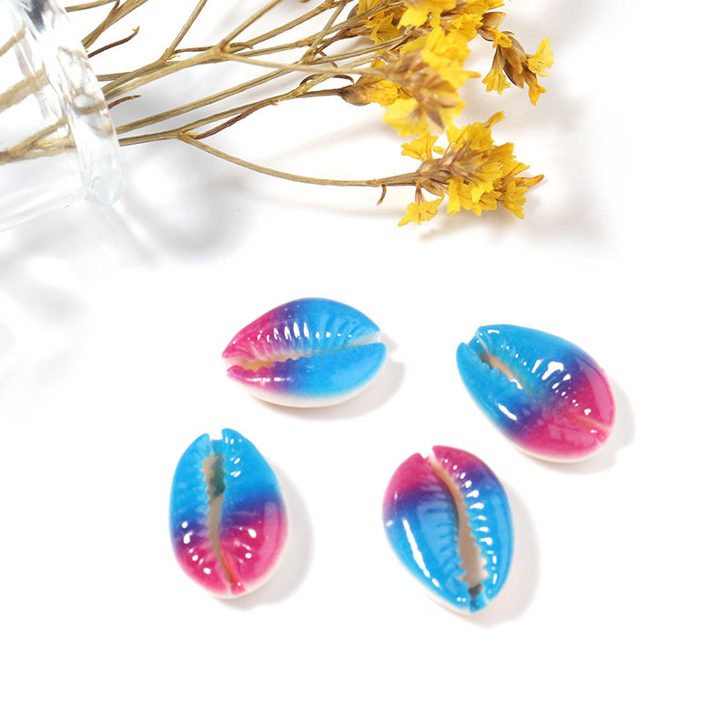 Al por mayor 20 piezas/paquete de caracol natural de concha pintada tortuga corta corta cuentas de concha